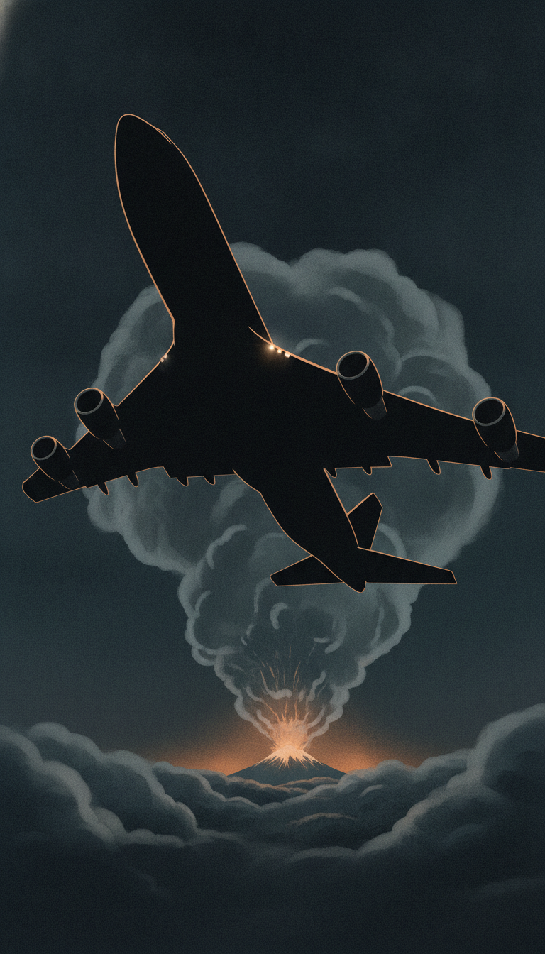 The Plane That Flew Through a Volcano